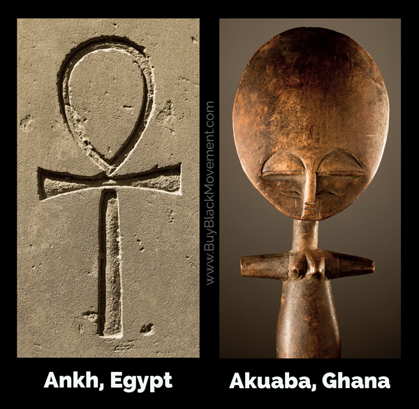 Egyptian Ankh & Ghanaian Akuaba